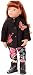 Götz Happy Kidz Clara 19.5" Multi-Jointed Posable Standing Doll with Red Hair to Wash & Style, Stone Grey Eyes, Butterfly Jacket, Flowered Pants and Glitter Boots