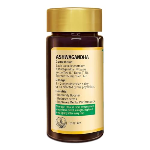 Zandu Ashwagandha Capsules, With Goodness of Natural Extracts of Ashwagandha, Helps Boost Immunity and Useful for Natural Body Strength, Stress Buster - (Pack of 60 Veg capsules x 2)