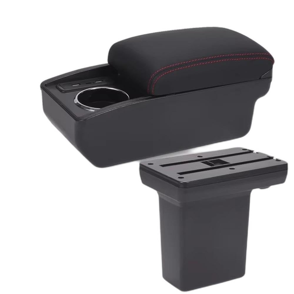 Sxqpocar B1 Black Red 6Usb For Opel Mokka 2025 Car Armrest Box Auto Center Console Storage Box Replacement Parts