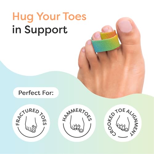 Image of ZenToes Hammer Toe Straightener, Broken Toe Splint & Buddy Wraps, 4 Ct