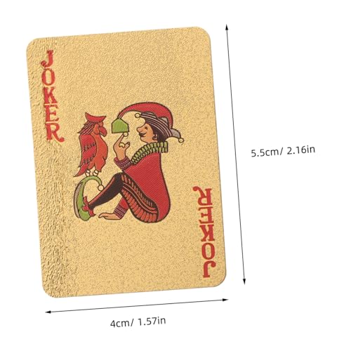 Mini Spielkarten für Tragbare Pokerkarten in Goldoptik Leicht und Robust Geeignet für Puppenhäuser DIY Basteln Partydeko und Spiele Unterwegs – Bild 3