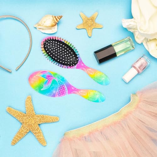 OlyPegic Kinder Haarbürste für Mädchen, Kleinkind Nass Trocken Haarbürste, Entwirrungsbürste für lockiges dickes Haar, Rosa Einhorn Detangler Tangle Brush für Kinder, Schmerzfrei