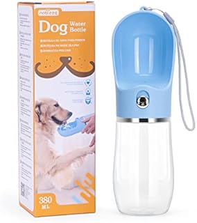 Nobleza Dog Water Bottle for Walking 380ML, Leak Proof Portable Puppy Water Dispenser Pet Outdoor Travelling Drinking Cup