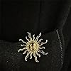 YAHOYA Mode Soleil Mental Rétro Femmes Broche Pin Tournesol Accessoires Bijoux pour Lady Gold Couleur Broches Pins Vintage Vêtements Cadeau #3