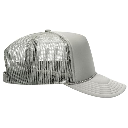 Image of OTTO Polyester Foam Front 5 Panel High Crown Mesh Back Trucker Hats in 97, Bulk, Wholesale