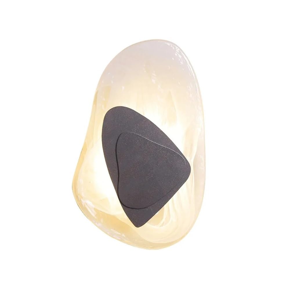 Luces LED para dormitorio de diseño creativo: aplique de pared irregular con acabado negro