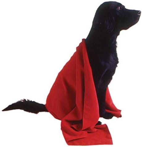 Aquis Doggie Dryer Microfiber Pet Towel, Red, Extra Large (29 x 55-Inches)