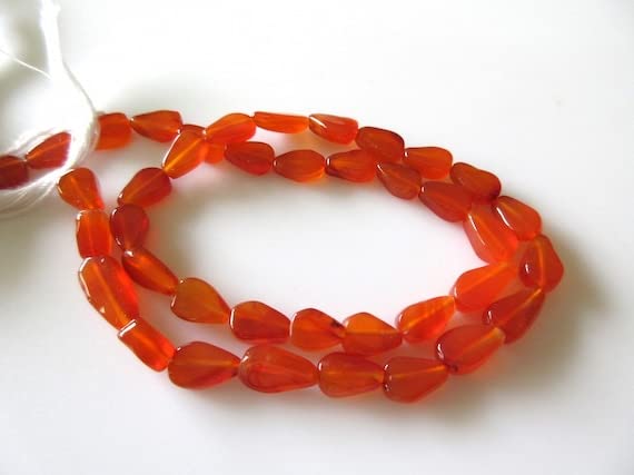 Perles de cornaline naturelle poire pour créer vos bijoux d'été bohèmes