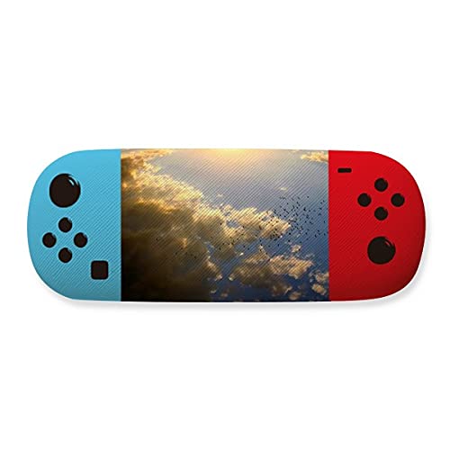 Étui à lunettes nuages orange et bleu ciel pour la protection de vos montures