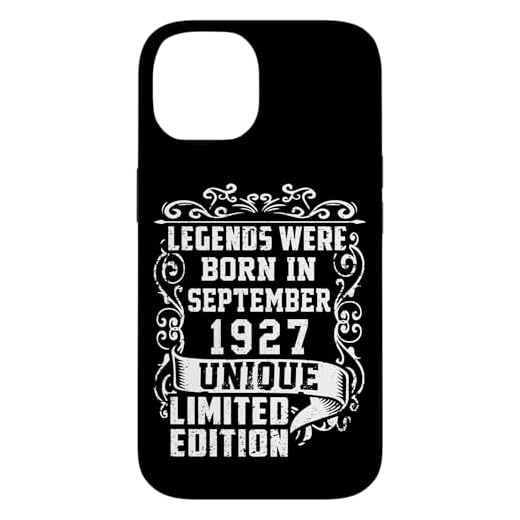 Carcasa para iPhone 14 Cumpleaños Septiembre 1927 Edición Limitada Regalo Vintage