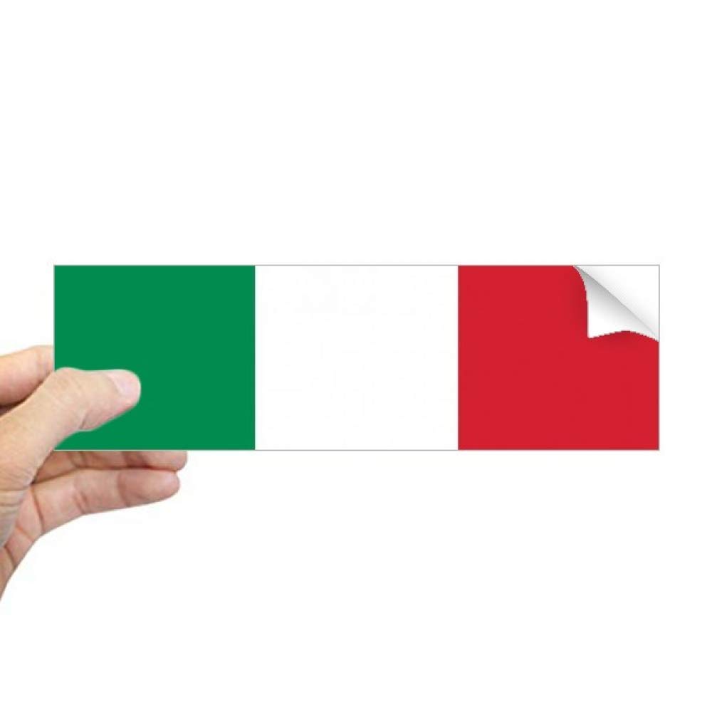Sticker drapeau italien autocollant rectangulaire pour vitre extérieure
