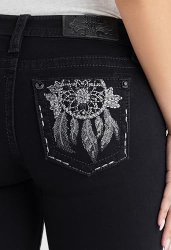 Miss Me Women's Midnight Dreamcatcher Mid Rise Straight Jeans4