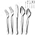 Heavy Duty Silverware Set, HaWare 45 Pieces Stainless Steel Flatware Set with Serving Utensils, Heavy Weight Eating Utensils Tableware for 8, Modern Cutlery for Home, Dishwasher Safe, Mirror Polished