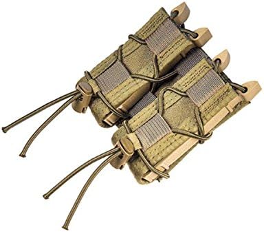 High Speed Gear Double Pistol Taco Mag Pouch | Universal Pistol Magazine Holster | Rapid Response and MOLLE Compatible (Olive Drab, One Pack)
