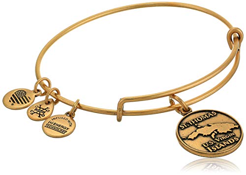 Alex And Ani Replenishment 19 Women's St. Thomas Expandable Wire Bangle, Rafaela Gold