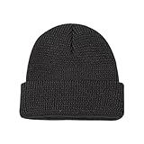 Duroecsain - Gorro reflectante de punto con hebilla de invierno cálido para senderismo, al aire libre, ciclismo, correr a pie, Gris