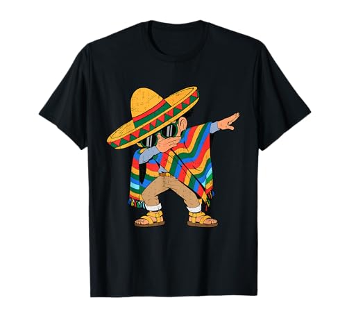 Dabbing Mexican Sombrero Dab Cinco de Mayo Boy Toddlers Kids T-Shirt