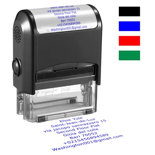 Sello personalizado de caucho autoentintado para la dirección de la empresa Sello personalizado para la dirección del remitente con nombre fecha firma