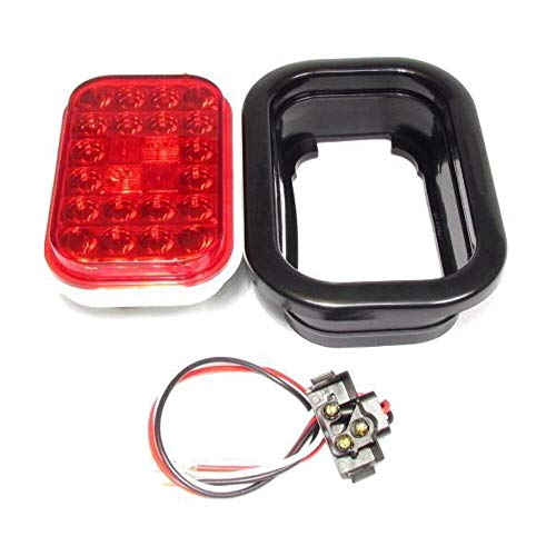 Luz trasera LED rectangular roja Fortpro 5 5/16" x 3 7/16" miniatura 1