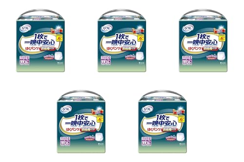 まとめ買い リフレ はくパンツ 1枚で一晩中安心 お得用パック LLサイズ 26枚入 大人用紙おむつ 夜用パンツ 尿漏れ対策 介護用下着 男女兼用 お得パック 介護用品 高齢者用おむつ 夜間用おむつ (26枚入×5パック)