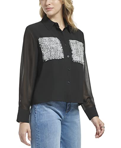 Image of KARL LAGERFELD Paris Womens Sportswear Woven,Black,Small
