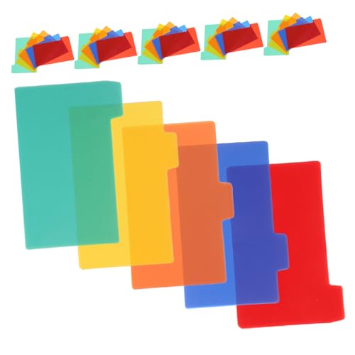 STOBAZA インデックスカード仕切り タブ付き 製 耐久性 バインダー整理用 アルファベット 数字ステッカー付き レシピ オフィス学習資料 類整理 プランナー ファイル管理