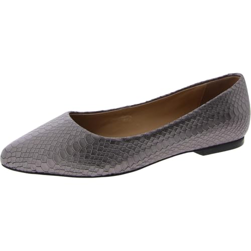 Trotters Women's Loafer/Slipon Ballet Flat, Pewter Snake, 8 - Main Image