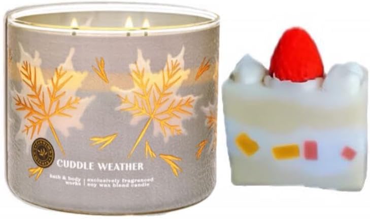 Generic Cardamom & Vetiver - White BarnBath/Body Works -3-Wick Scented Candle 14.5 OZ Burns 25-45 Hours and Strawberry Cake soap (3 Wick, Cardamom & Vetiver)