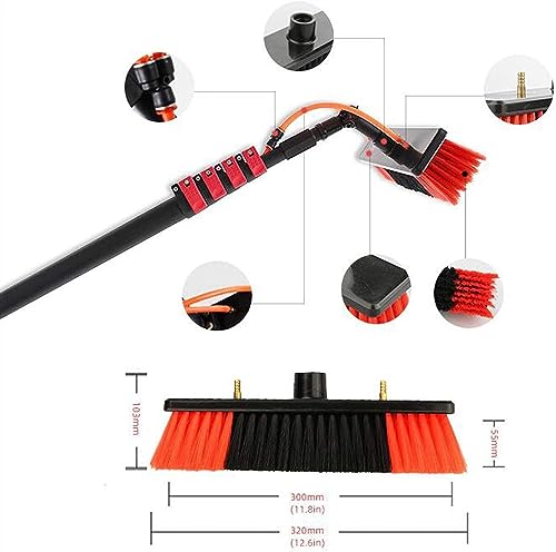 Poteau de nettoyage de vitres extensible à passage d'eau pour grand vitrage - 7