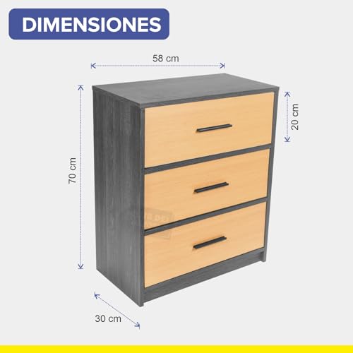 El mejor review de Cómoda 3 cajones los mejores 10. 17 Imagen adicional