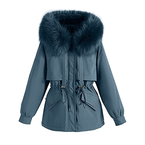 Manteau d'hiver grande taille pour femme veste vintage à col revers m