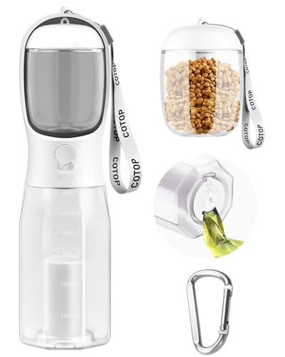 Image of Portable Dog Water Bottle, Leak-Proof Pet Water Dispenser with Water-Saving Reflow, One-Hand Operation & Dishwasher Safe Travel Bottle for Walking, Hiking & Travel