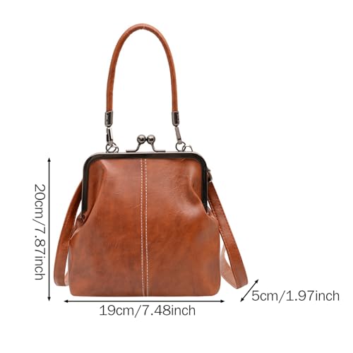 Bolso bandolera retro con cierre Kiss Lock miniatura 6