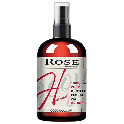 Rose Water Hydrosol Spray Toner for face Rose Water Hydrating Face Mist, for Hydration Pure and Natural Rose Hydrosol for all skin types COCOJOJO ROSE HYDROSOL