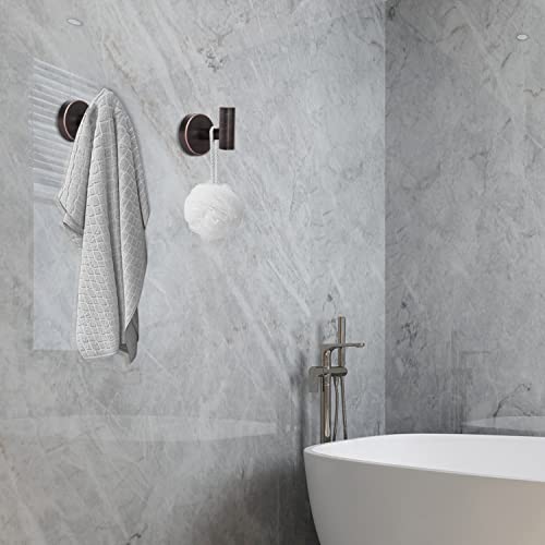 Image of Homagic Bathroom Robe Towel Hooks Coat Wall Hook Stainless Steel Heavy Duty Door Hanger Clothes Cabinet Closet Sponges Hook for Bathroom Bedroom Kitchen Hotel Pool 4 Packs (Oil Rubbed Bronze)