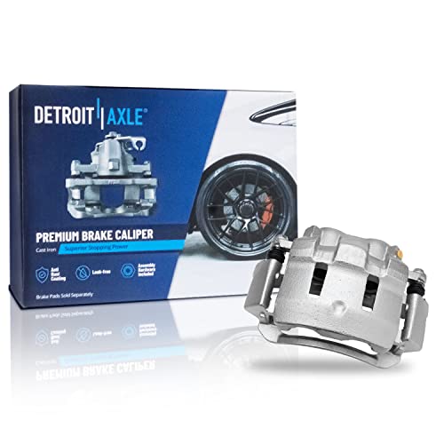 Image of Detroit Axle - Front Brake Kit for Ford 2000-2005 Excursion 1999-2004 F-250 F-350 Super Duty Disc Brake Caliper w /Bracket Ceramic Brake Pads w /Hardware 2001 2002 2003 Replacement