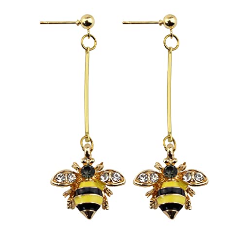 Moda simple de la abeja de oro pendientes irregulares hexagonales forma de panal accesorios