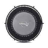 JumpSport 570 PRO フィットネストランポリン プロが選ぶ 特大サーフェスでより自由に 傾かないアーチ型脚 最高水準の品質&安全性&耐久性 音楽ワークアウトビデオ4本付属