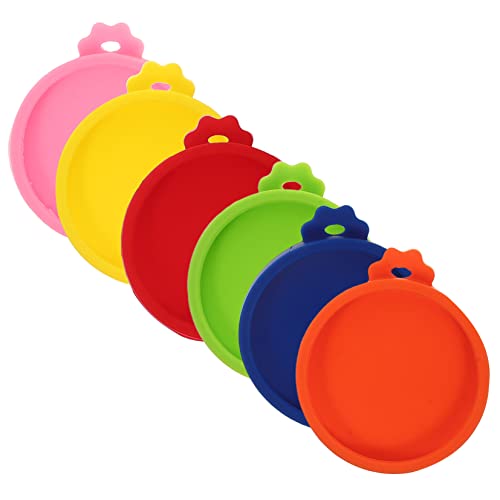 BESPORTBLE 6pcs Silicone Jar Lid Pet Food Can Covers Can Lids for Household Cat Dog Food Easy to Use
