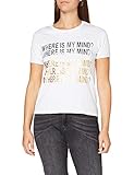silvian heach jeans 2018 Frühjahr/Sommer Silvian Heach Damen T-Shirt Erigavo Pullunder, Weiß (White White), Large