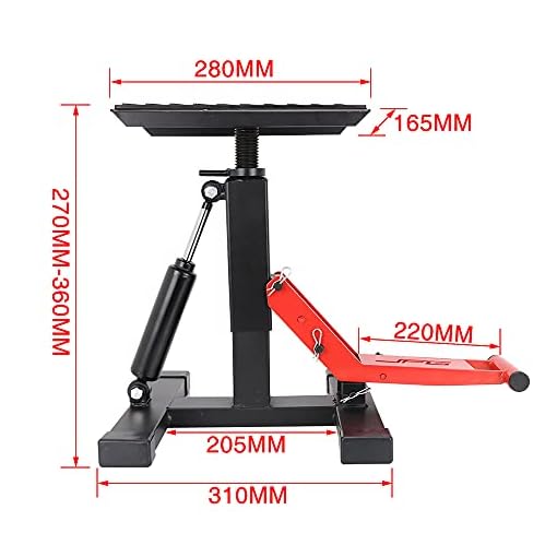 JFG RACING Motorcycle Dirt Bike Stand Lift Jack Hoist Table Height