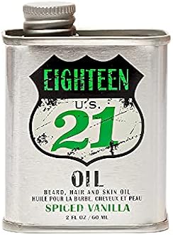 18.21 Man Made Hair, Skin & Beard Oil for Men, 4 Scents - Non-Greasy, Conditioning Balm with Castor Seed, Jojoba, and Argan Oils - Premium Tattoo and Mustache Care Products