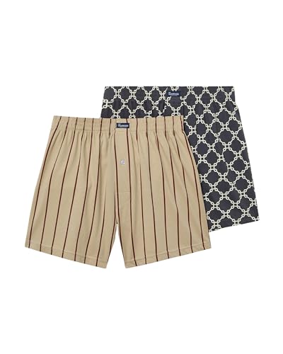 Abanderado Bóxers abiertos de punto Esenciales Estampados Hombre x2, Multicolor (Gris Estampado), 56