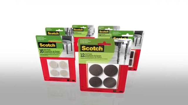 Scotch Felt Pads 32 PCS Beige, Felt Furniture Pads for Protecting Hardwood Floors, 1" Round, Easy-to-apply, Self-Stick design, Reliable protection from nicks, dents and scratches (SP802-NA)