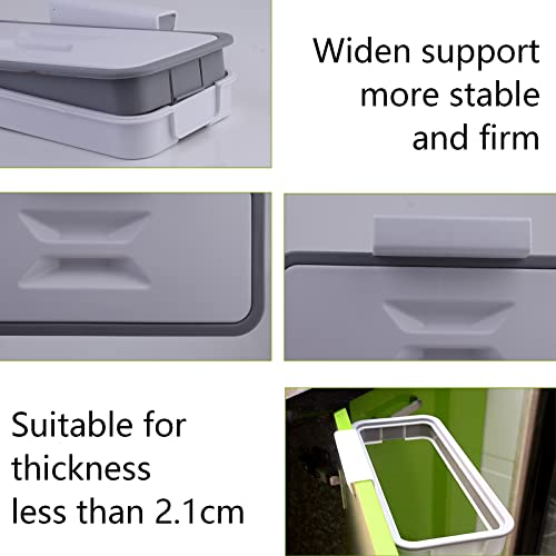 Delamiya 2 Stuck Hängender Müllsackhalter, Tragbar zum Aufhängen Mülleimer, Küchen Müllsackständer mit Deckel, für Küche Schrank Reise Camping Aufbewahrungsregal - Image 5