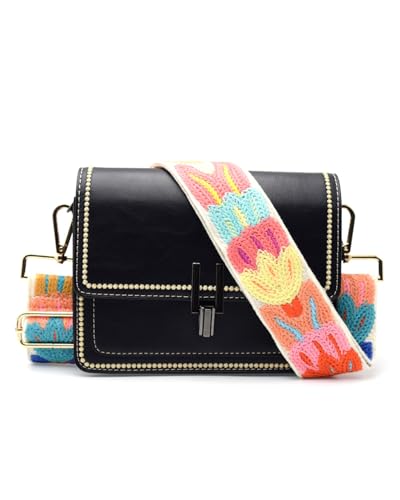Image of Embroidered Purse Straps Replacement Crossbody Wide Adjustable Bag Straps