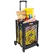 Mount-It! Mesh Rolling Utility Cart, Folding and Collapsible Hand Crate on Wheels, 55 Lbs Capacity