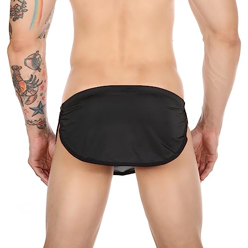 Evankin Men's Ultra-Thin Split Side Underwear Sexy Loincloth Thong Breathable Boxer Briefs Athletic Shorts3