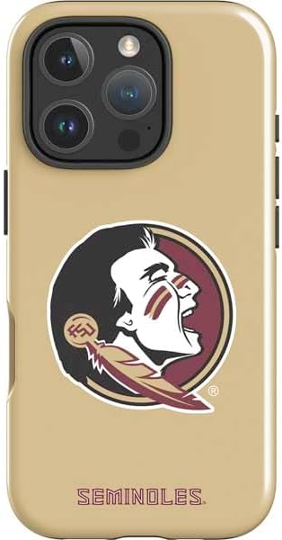 Skinit Impact Phone Case Compatible with iPhone 16 Pro - Officially Licensed Florida State FSU Seminoles Black Design