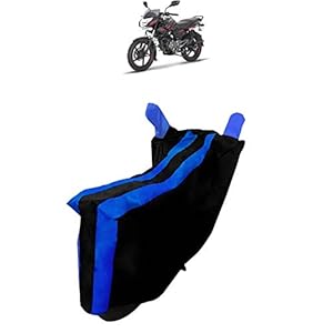 AutokraftZ Blue & Black Bike Cover Protect From Dust Best Fit For TVS Apache, Royal Enfield Classic 350, Bajaj Pulsar…